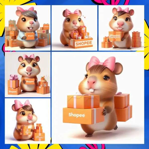 PNG Temático Capivara Shopee para Personalizados - Imagem 3