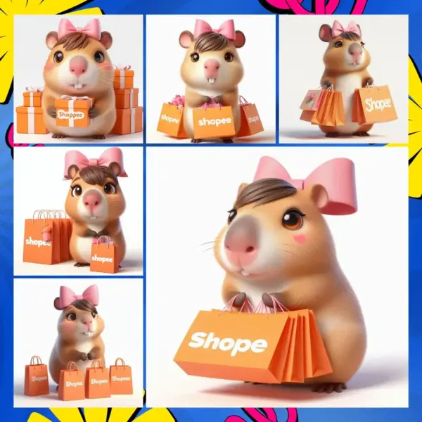 PNG Temático Capivara Shopee para Personalizados - Imagem 4
