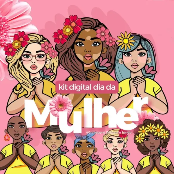 Coleção Exclusiva de PNGs para Dia das Mulheres