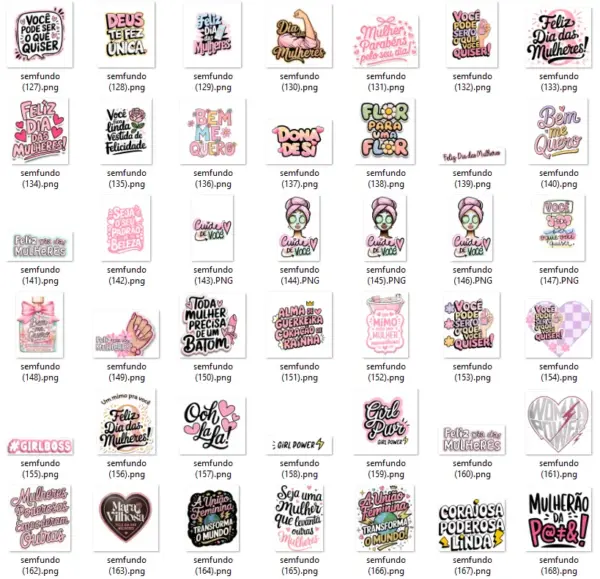 Arquivos PNG Frases Motivacionais para Dia da Mulher - Imagem 18
