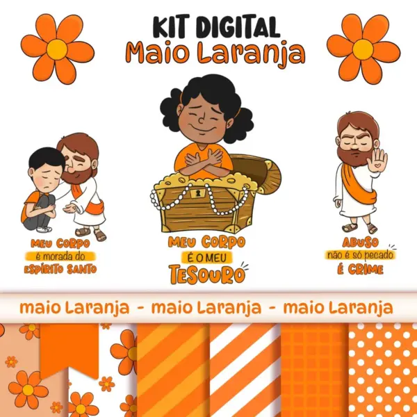 Arquivos PNG Maio Laranja para Projetos Criativos e Personalizados