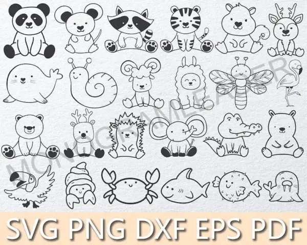 Designs de Animais em PNG Alta Resolução para Projetos Criativos - Imagem 5