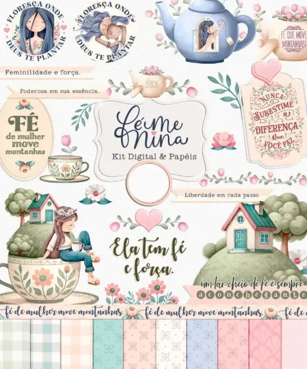 Kit Frases Femininas PNG para Sublimação e Personalizados