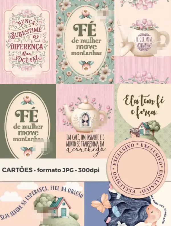 Kit Frases Femininas PNG para Sublimação e Personalizados - Imagem 3