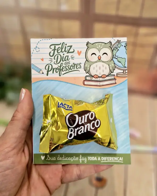 Modelo Card Bombom Dia dos Professores para Impressão - Imagem 2