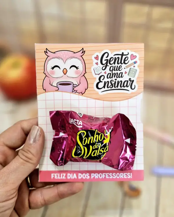 Modelo Card Bombom Dia dos Professores para Impressão - Imagem 4