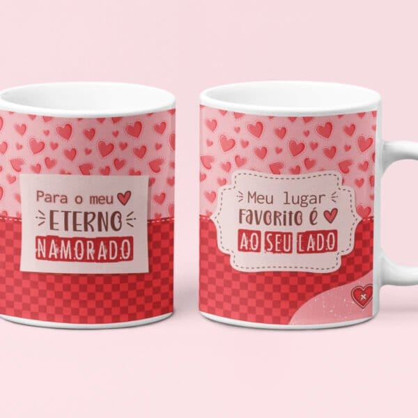 4 Artes Caneca Dia dos Namorados 2024 Frases Amorosas