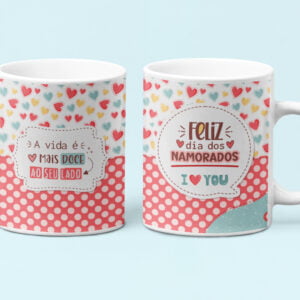 4 Artes Caneca Dia dos Namorados 2024 Frases Amorosas