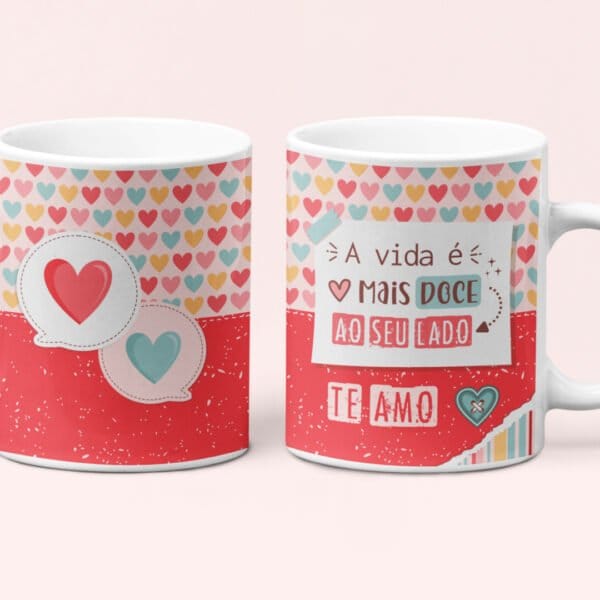 4 Artes Caneca Dia dos Namorados 2024 Frases Amorosas