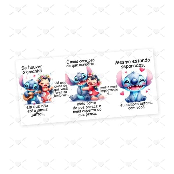4 Artes Caneca Lilo e Stitch Dia do Amigo Sublimação Png
