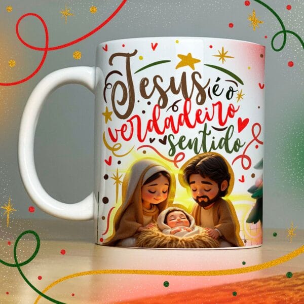 40 Estampas Caneca Natalinas Elementos Ilustracoes Frases