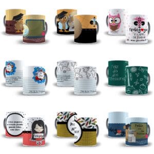 45 Artes Para Caneca Professor Editável Em Corel