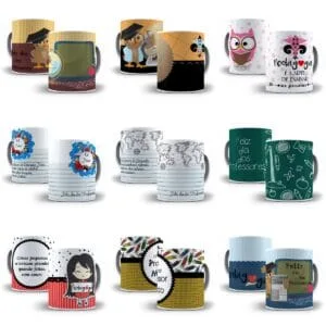 45 Artes Para Caneca Professor Editável Em Corel