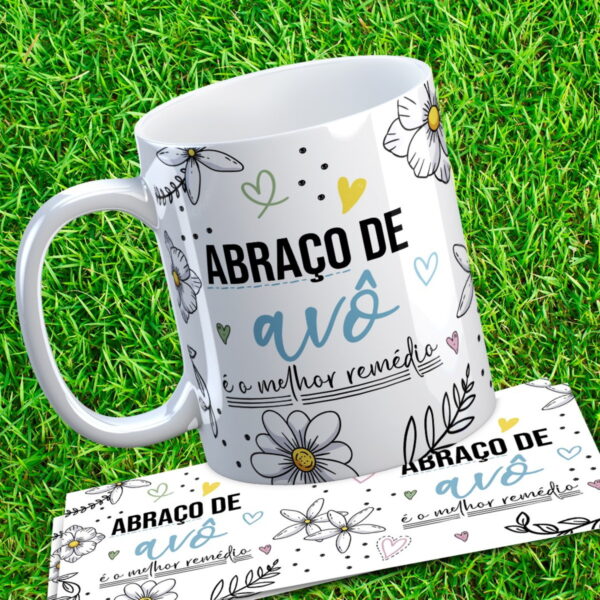 5 Artes Canecas Dia dos Avós Amor Eterno - Png e Corel