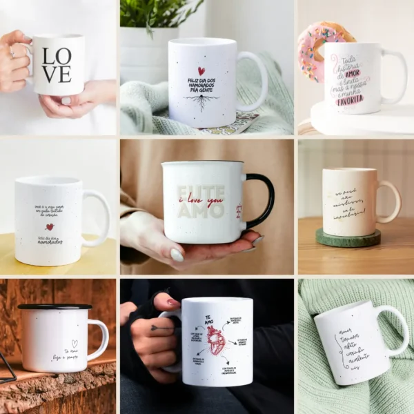 52 Designs Românticos para Caneca - Dia dos Namorados