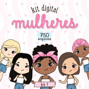 750 Ilustrações de Mulheres: Cabelos, Tons de Pele e Roupas