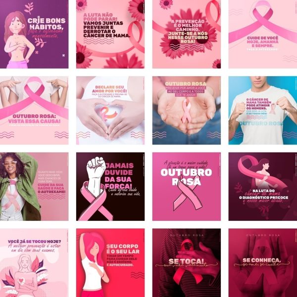 80 Modelos De Post Outubro Rosa Editável Em Photoshop Psd