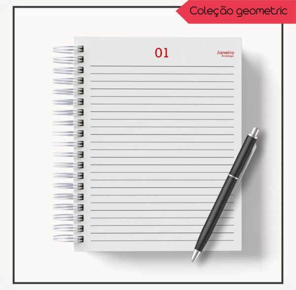 Agenda 2023 Masculina Geométrico Cinza - Arquivo Digital