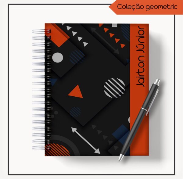 Agenda 2023 Masculina Geométrico Laranja - Arquivo Digital