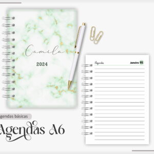 Agenda 2024 Marble Verde - Arquivo Digital