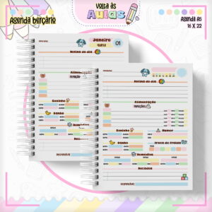 agenda bercario digital para imprimir e encadernar