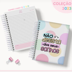 Agenda Candy Não Desista - Datada 2023 - Arquivo Digital