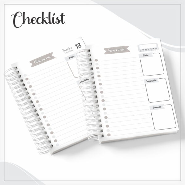 Agenda Checklist Masculina Azul - Arquivo Digital