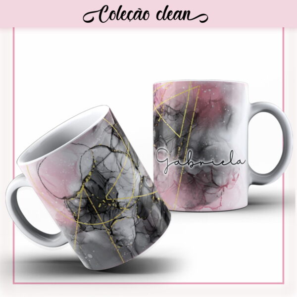 Agenda Clean Pink Black Datada 2023 - Arquivo Digital
