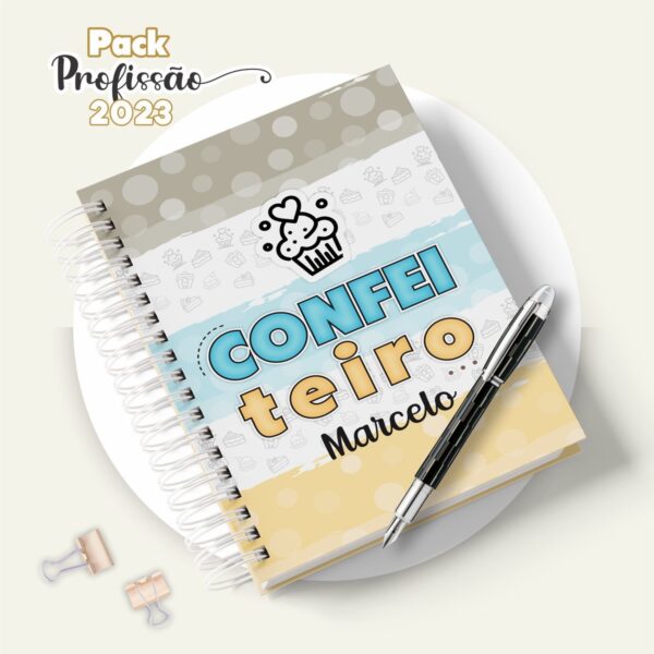 Agenda Confeiteiro Masculina - Arquivo Digital