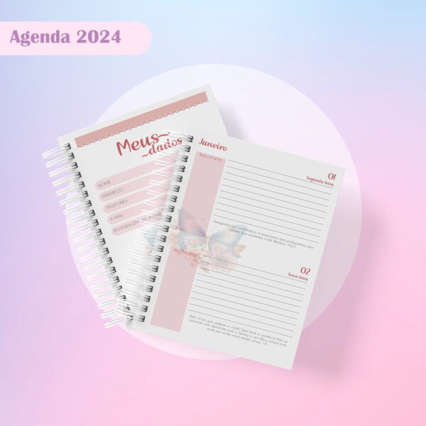Agenda Cristã Feminina Datada 2024 - Arquivo Digital