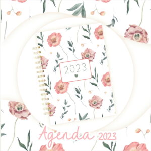 Agenda Datada 2023 Floral Rosinha - Arquivo Digital