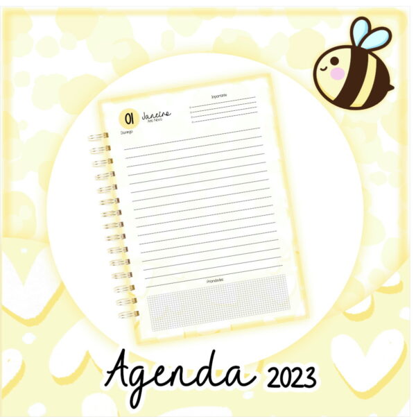 Agenda Datada 2023 Girassol Amarelo - Arquivo Digital