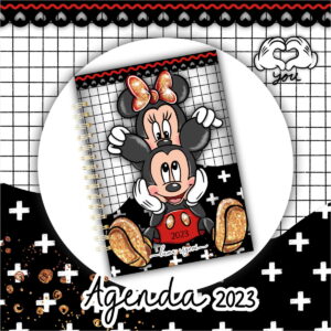 agenda datada 2023 mickey e minnie para imprimir