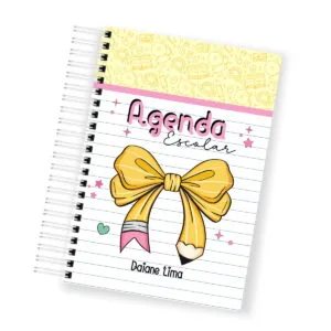 Agenda Escolar Menina 2025 - Arquivos Encadernação 11 Agenda Escolar Menina 2025 - Arquivos Encadernação