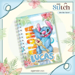 agenda escolar stitch menino kit pdf para encadernacao