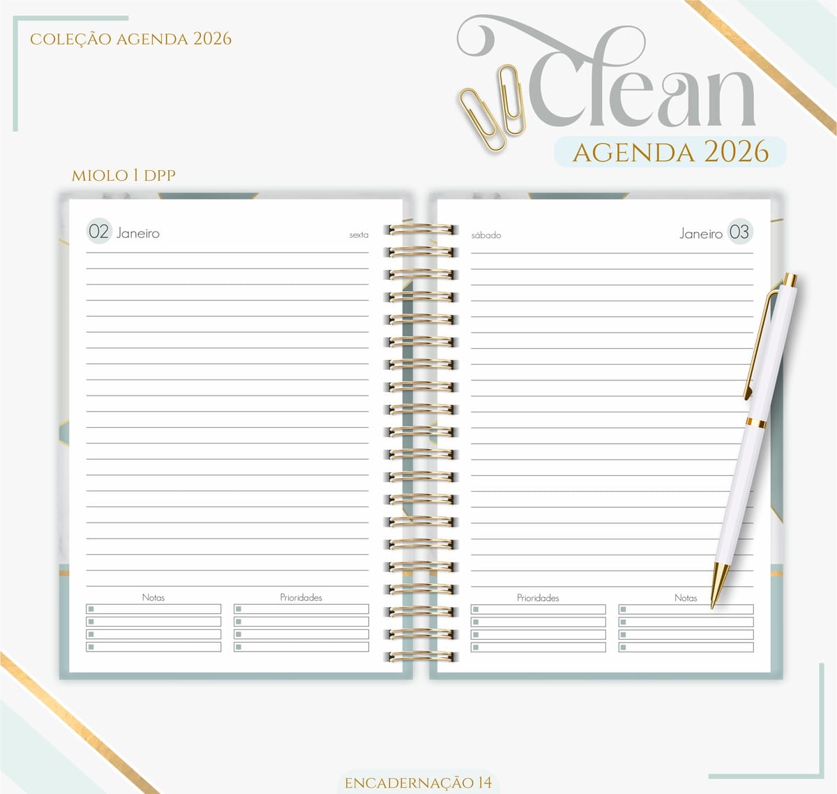 Agenda feminina 2026 para imprimir no estilo Marble 2 Agenda feminina 2026 para imprimir no estilo Marble - Imagem 2