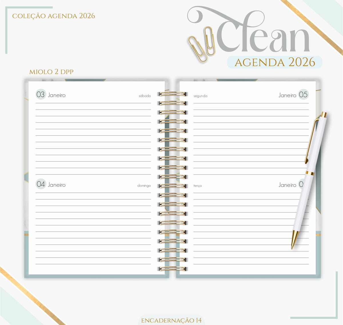Agenda feminina 2026 para imprimir no estilo Marble 3 Agenda feminina 2026 para imprimir no estilo Marble - Imagem 3