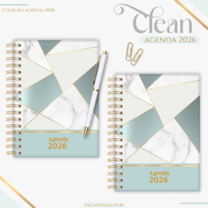 agenda feminina 2026 para imprimir no estilo marble