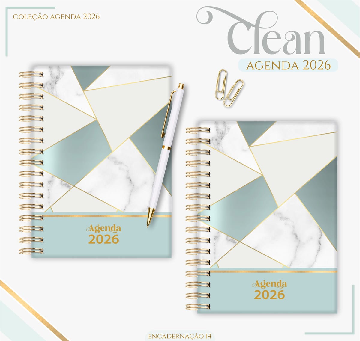 Agenda feminina 2026 para imprimir no estilo Marble 1 Agenda feminina 2026 para imprimir no estilo Marble