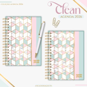agenda feminina 2026 rosa e verde para imprimir