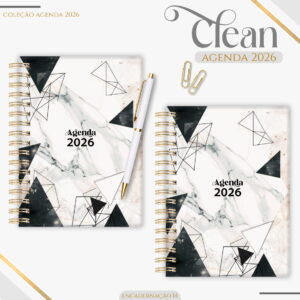 agenda feminina black 2026 arquivo digital para imprimir