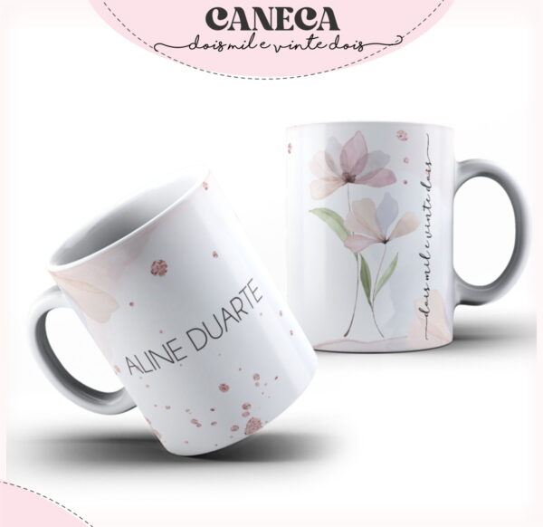 Agenda Feminina Floral - Arquivo Digital