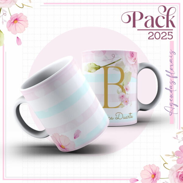 Agenda Feminina Floral Candy 2025 - Arquivo Digital