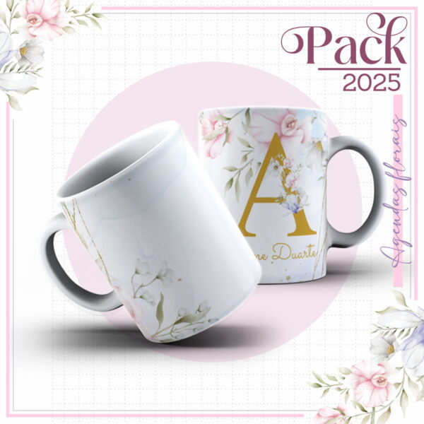 Agenda Feminina Floral Lilás 2025 - Arquivo Digital