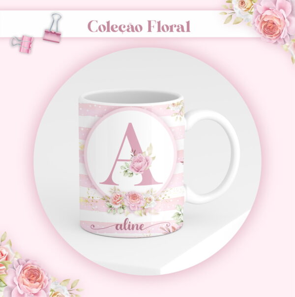 Agenda Floral Rosa Datada 2023 - Arquivo Digital