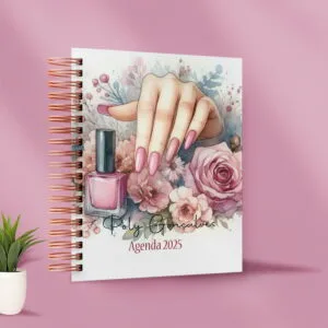 Agenda Manicure Feminina 2025 - Arquivo Digital.