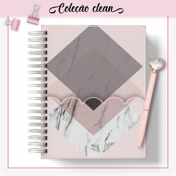 Agenda Mármore Rosa Datada 2023 - Arquivo Digital