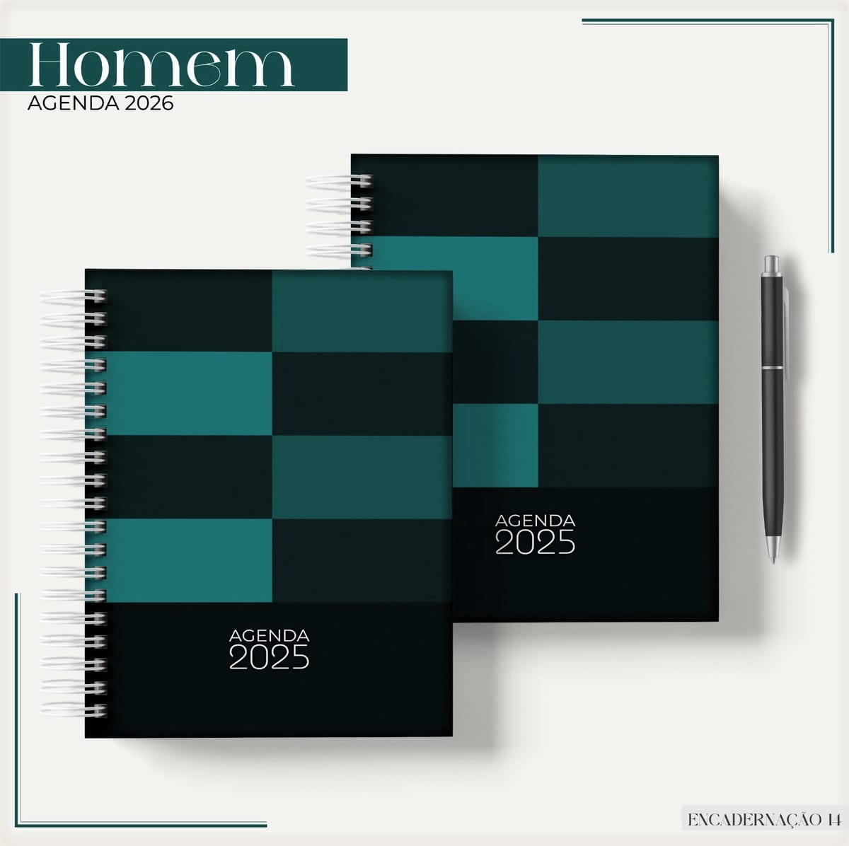 Agenda Masculina 2026 Digital em verde para personalizar 1 Agenda Masculina 2026 Digital em verde para personalizar