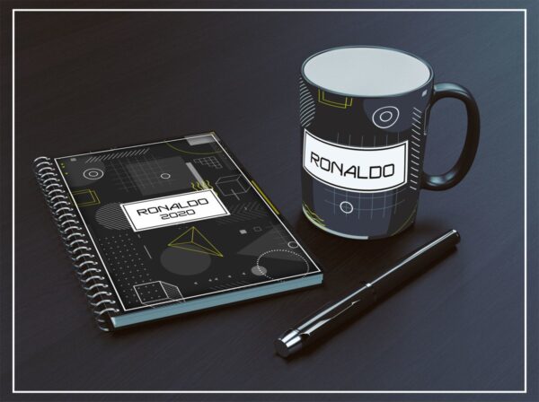 Agenda Masculina + Arte para caneca - Arquivo Digital