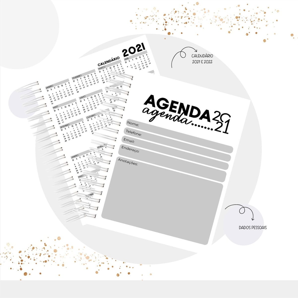 Agenda Permanente Digital Neutra com 369 Páginas 2 Agenda Permanente Digital Neutra com 369 Páginas - Imagem 2